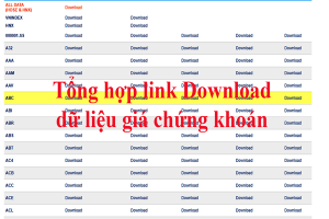 Tổng hợp link download dữ liệu giá chứng khoán