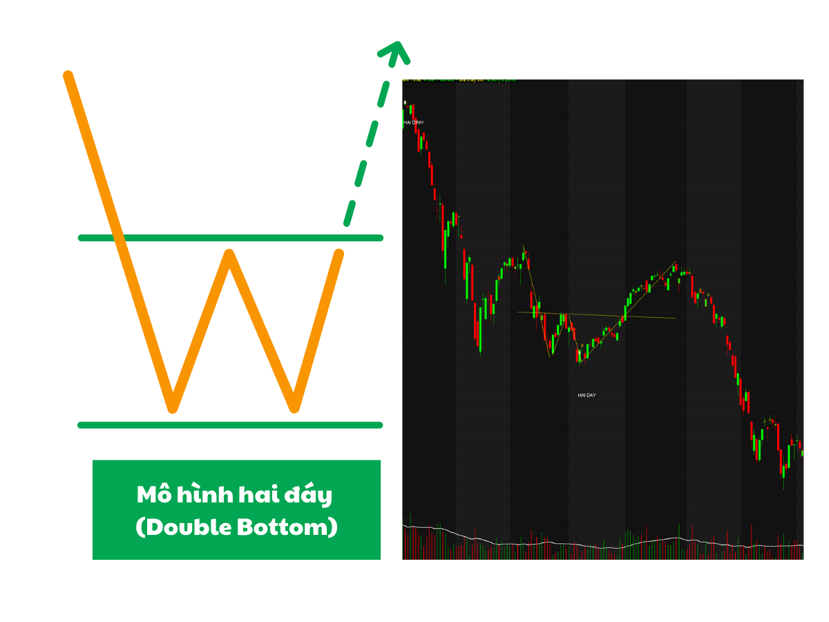 Mô hình hai đáy (Double Bottom) trong thực tế