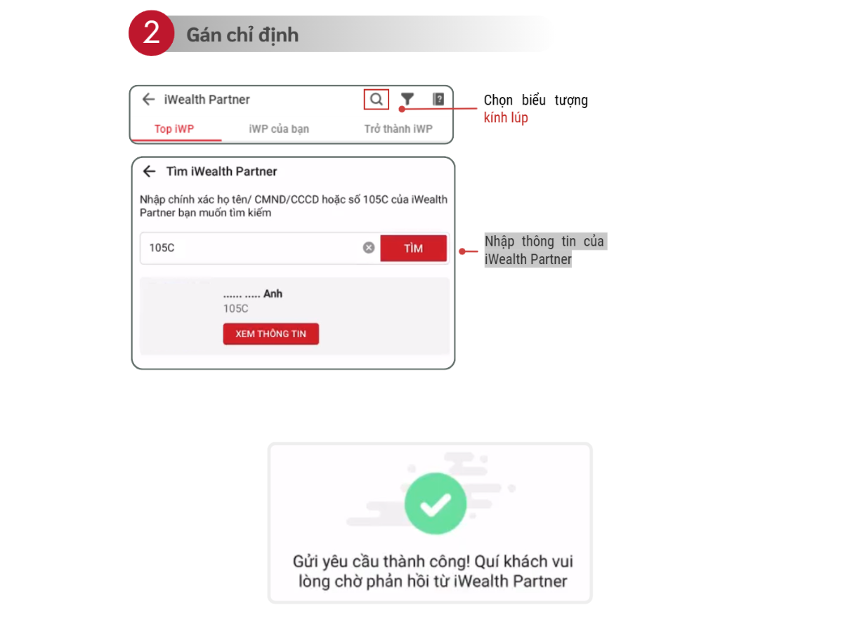 Gán chỉ định đăng ký iwealth partner