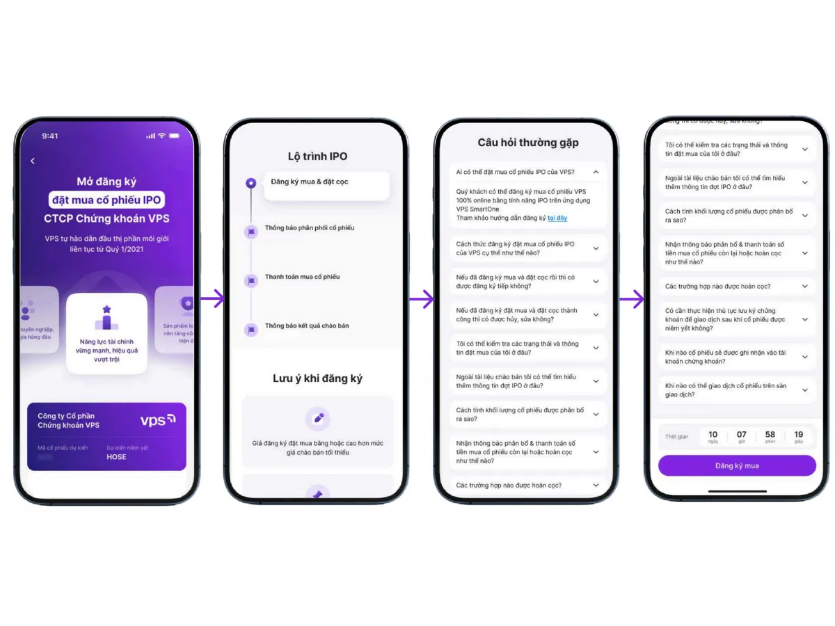 Xem thông tin chi tiết IPO mã VCK khi đặt mua IPO